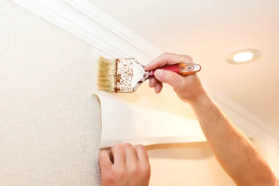 Pose de papier peint à Meillerie — revêtements muraux et toiles de verre